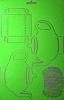 9460 Joy Embossing stencil A4 Taartpunt met Roosjes (6002/0703).