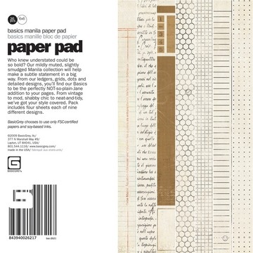 3640 Paper pad Basic manila 15,2X15,2 / 36 VL (bas-2621).
